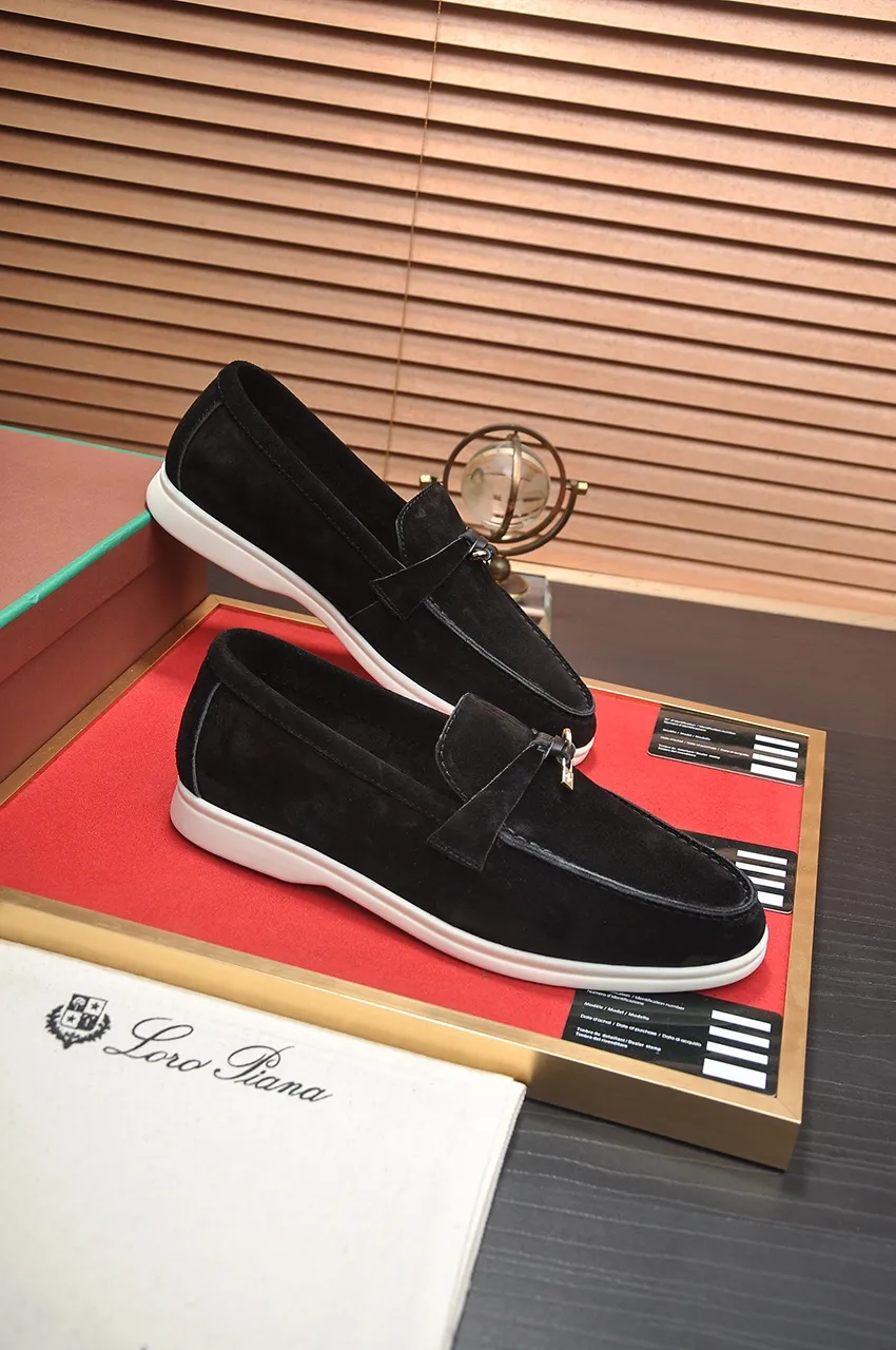 Men's shoes 💰400💶[𝐥𝐨𝐫𝐨 𝐏𝐢𝐚𝐧𝐚] [Couple model] High-end quality, affordable price, LP classic loafers, Italian treasure brand, the only brand that can match Hermès! Only after wearing it do we know that we can’t live up to our feet. Women’s code: 35-40 (customized sizes 34, 41, 42 are non-returnable) Men’s code: 38-44 (customized 45, 46, 47, 48 are non-refundable) Fabric: Customized imported cashmere Lining: Customized imported fetal cowhide Foot: Imported benzene-dyed calfskin Outsole: Exclusive original glass rubber outsole